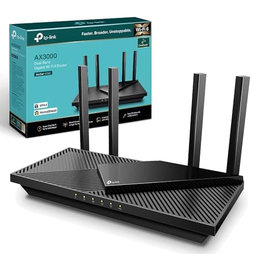 TP-Link Archer AX55 WiFi 6 Router, AX3000 Mbps wifi Booster, Dual Band Gigabit Ports, Internet Booster, Wi-Fi Extender, Ultra-Low Latency, 160MHZ Bandwidth, EasyMesh Compatible, Works with Alexa