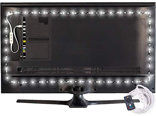 Luminoodle Professional Bias Lighting for HDTV | 6500K True White + 15 Color LED TV Backlight with Remote | USB Lights Strip Kit for Home Theater Ambient Lighting - Pro - Large (30" - 40" TV)