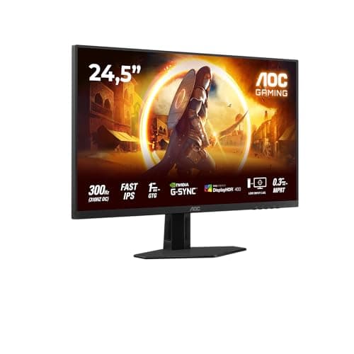 AOC 25G4SRE 25 inch FHD Gaming Monitor 310Hz, Fast IPS Panel, 1ms GtG, HDR400, G-Sync Compatible, (1920x1080 HDMI 2x 2.0) Black