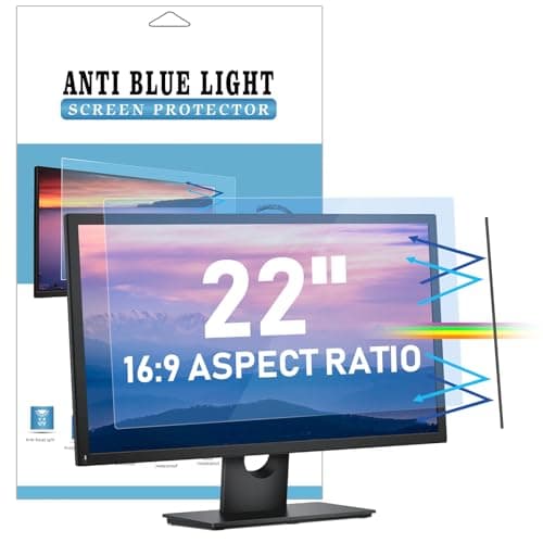 LAMA 22 Inch Blue Light Blocking Screen Protector, Universal Computer Monitor Screen Filter (WxH:19.17"*10.78"), Anti Blue Light, Anti Glare, Anti-UV, Eye Protection, Reduce Eye Strain(22" 16:9)