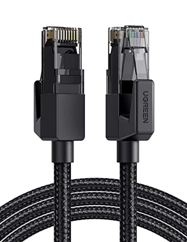 UGREEN Cat 6 Ethernet Cable 1M, Braided 5Gbps PoE RJ45 LAN | Braided Pure Copper with PoE Support. Ideal for Gaming, Streaming, Smart Home. Fits Router, Modem, TV, PC, PS5