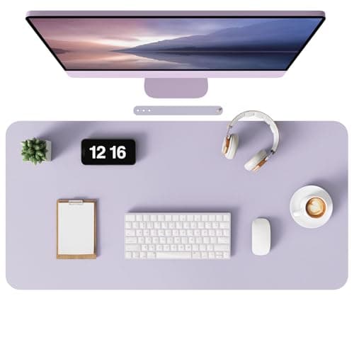 MOLMO Leather Desk Mat, Mouse Pad & Laptop Mat Pale Purple 60x35 cm