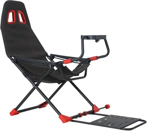 Adjustable Racing Simulator Cockpit with Ergonomic Seat, Foldable Wheel Stand for PC, PS4, PS5 & Xbox Series X|S - Ultimate Gaming Experience Setup