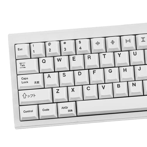 PBT White Minimalist Keycaps, Cherry Profile DYE-SUB Custom Keycap Set