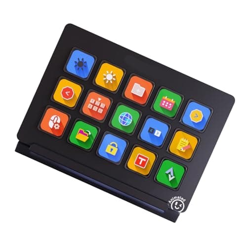 Programmable 15Macro Control Panel Keyboards with Instantly Action for Live Streaming Editing Compatibility Controller