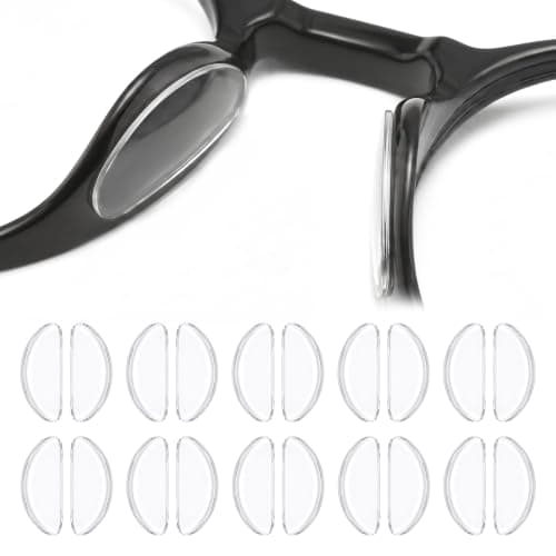 10 Pairs 1mm Glasses Nose Pads, Silicone Nose Pads for Glasses