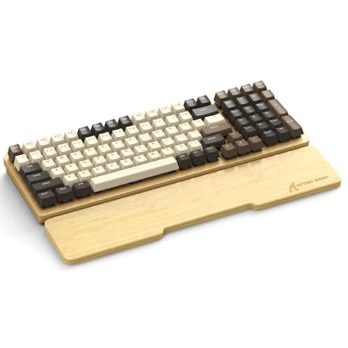 ATTACK SHARK 98 Keys Bamboo Wrist Rest, Ergonomic Hand Rest Support