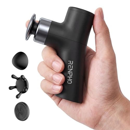 RENPHO Micro One Super Mini Massage Gun, 3 Head Casings, 4 Speeds, Compact