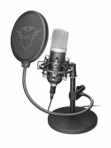 Trust Gaming GXT 252 Emita Studio Microphone with Stand and Flightcase, Cardioid USB Microphone for PC, PS4, PS5, Laptop, Streaming, Recording, ASMR, Podcast, Youtube, Twitch - Black