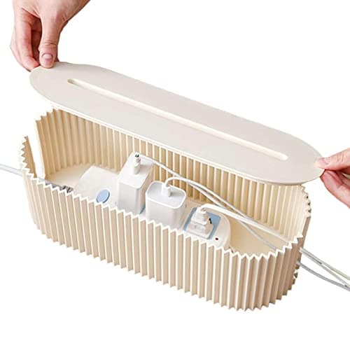 Cable Tidy Box, Cable Management Box, Power Strip Cable Tidy Box, Cables Management Box With Large Storage, Cable Wire Extension Box Organiser Wire Tidy For