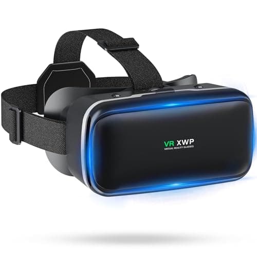 XWP VR Headset, 3D Virtual Reality Headsets Glasses, HD Anti-Blue Light Lenses For Games, Videos & Movies, Compatible With iPhone And Android (4.7–6.8") Smartphones, Birthday Gift For Kids & Family