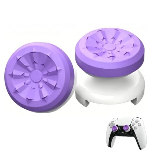 2pcs Controller Grips for PS4 PS5 Controller Grips,Silicone Controller Thumb Grips for PS5 Thumbsticks Purple,Thumbsticks Enhanced Accuracy and Comfort,Reduce Fingers Fatigue