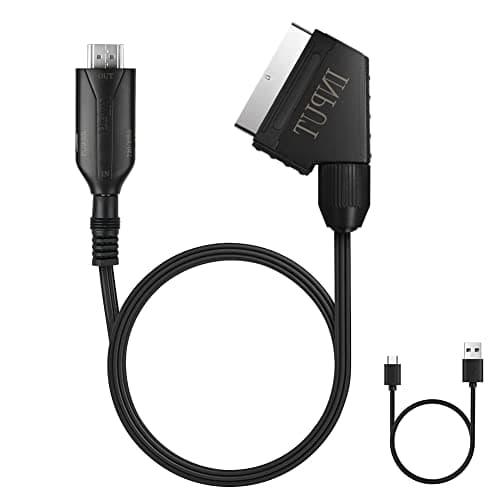 AXFEE Scart to HDMI Converter, HD 720/1080P Converter with USB Cable