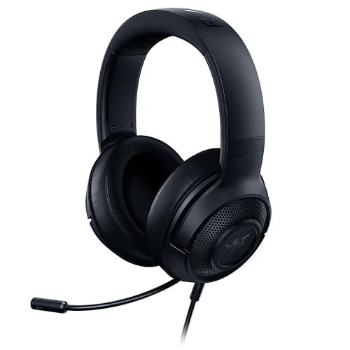 Razer Kraken X Lite - Wired Ultralight PC Gaming Headset - Surround Sound bendable cardioid microphone (230g light, 3.5 jack for PS4, PS5, Switch, Xbox One, Xbox Series X|S) Black