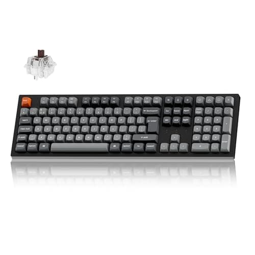 Keychron K10 Max Wireless Mechanical Keyboard - QMK Hot-swappable Brown Tactile Switch, 2.4GHz/Bluetooth/USB-C, Full-Size with RGB Backlit Compatible with Mac Windows Linux(UK Layout) - Black