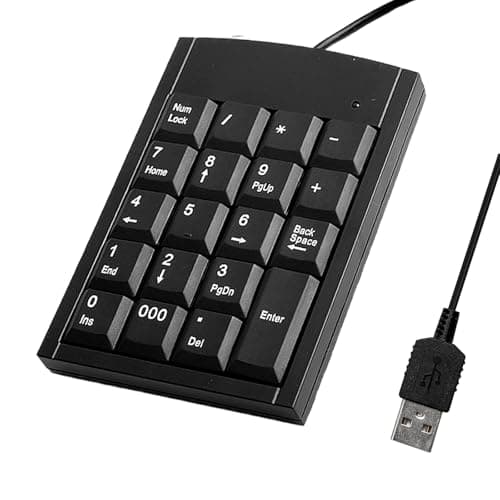Wjelet 1Pcs Numpad, Number Keypad for Laptop,19 Key