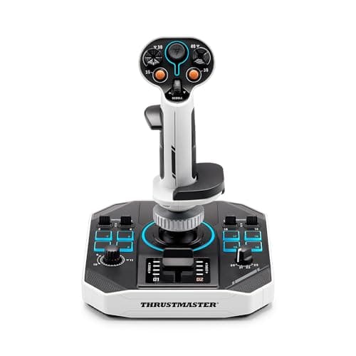 Thrustmaster Sol-R 1 Flightstick – Space Simulation Joystick for PC – Magnetic Precision (H.E.A.R.T), 21 Action Buttons & Ambidextrous Ergonomic Design – Ideal for Star Citizen & MSFS | Grip and base, 44 action buttons, Hall effect, ambidextrous, detachable grip, sci-fi design, ecosystem compatible