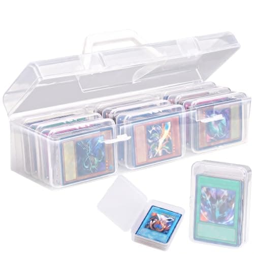 NiHome Trading Card Storage Box, 9 Clear PP Cases with Handle for TCG Cards