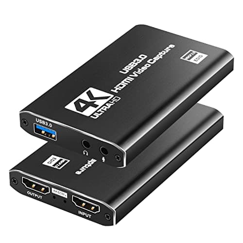 USB 3.0 to HDMI Game Capture Card, 4K Ultra HD HDMI to USB 3.0 Record via DSLR Camcorder Action For HDTV PS4, Switch, Xbox One & 360