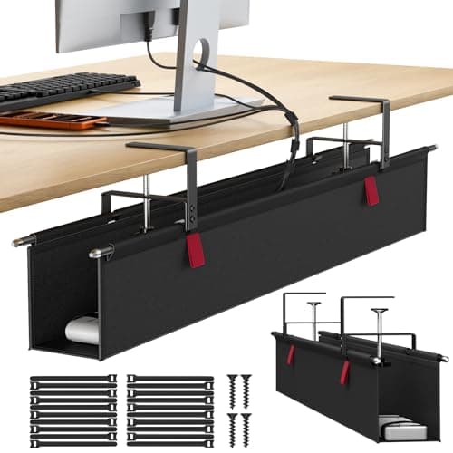 Housolution Under Desk Cable Management Tray, 36'' Cord Management