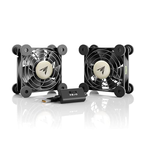 AC Infinity MULTIFAN S5, Quiet Dual 80mm USB Fan, UL-Certified