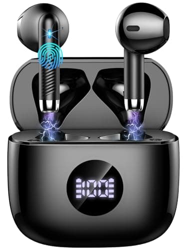 Wireless Earbuds, Bluetooth 5.4 Headphones in Ear with 4 ENC Noise Cancelling Mic, Bluetooth Earbuds 40H Playtime, Ear Buds HiFi Stereo Deep Bass Wireless Earphones, IP7 Waterproof, USB-C Fast Charge