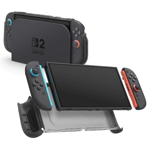 Spigen Ultra Hybrid Compatible with Nintendo Switch 2 Case (2025) Protective Case Compatible with Dock and Detachable Joy Controller- Frost Black