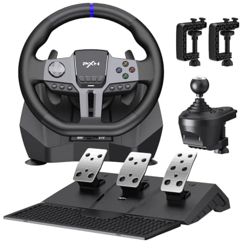 PXN V9 Gen2 Racing Steering Wheel with Pedals and 6+R Shifter