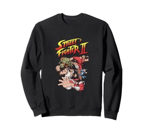 Street Fighter Heroes Retro Gaming Group Graphic PAPL2653 Sweatshirt