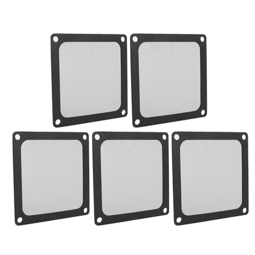 PC Dust Cover, Magnetic Nylon Mesh Filter for PC Chassis Power Supply Fan Vents, 8CM x 8CM, Pack of 5, Ideal for Case Radiator Dust Proof