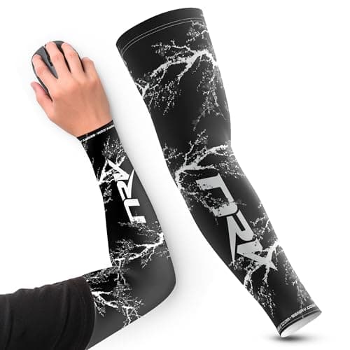 NRV Dark Sakura Gaming Esports Cuff - Comfort Compression & Control - Anti-Friction - Stylish Japanese Design - Black & Purple - Sizes S to 3XL, white, L