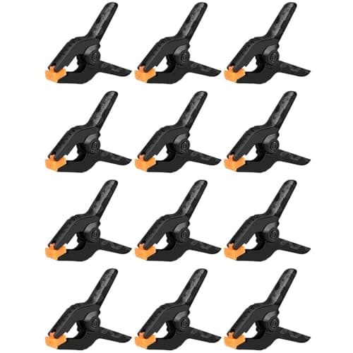 12Pcs Spring Clamps, Clamps Quick Grip, Market Stall Clips, Plastic Clipsfor Crafts and Backdrop Clips Backdrop Clamps for Crafts, Woodworking, Photography, Outdoor