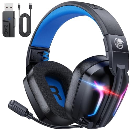Fachixy Wireless Gaming Headset with Mic for PS5, PS4, PC, Switch & Mac