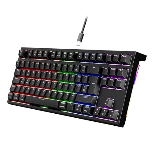 NEWMEN GM870 Wired Gaming Keyboard,Mechanical Keyboard,TKL,UK Layout