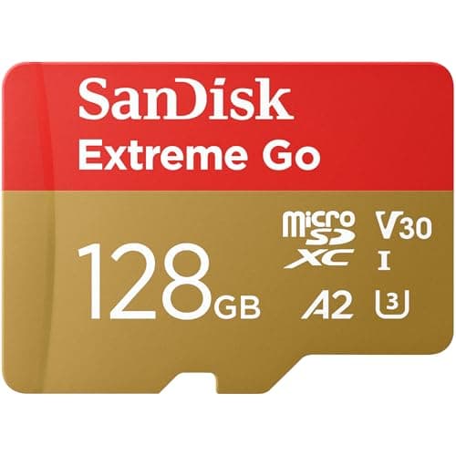 SANDISK Extreme Go micro SD card + Adapter 128GB, Up to 200MB/s Read Speeds