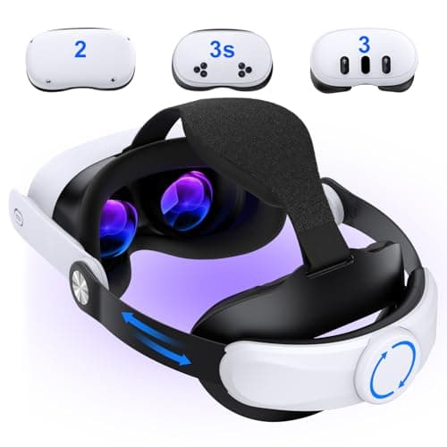 Head Strap for Meta Quest 3S/Quest 3/Quest 2, Adjustable Comfort Head Strap for Elite Strap,Lightweight VR Headset Strap Enhanced Support&Comfort&Reduce Pressure