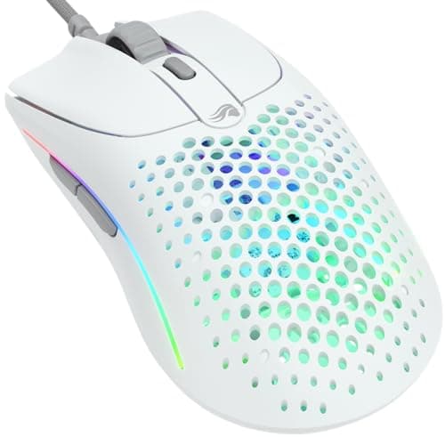 GLORIOUS Gaming Model O 2 Wired Gaming Mouse - 59g Ultralight, FPS, 26,000 DPI, Motion Sync, 80M Click Rated Switches, 6 Programmable Buttons, Ambidextrous, RGB, PTFE Feet - White