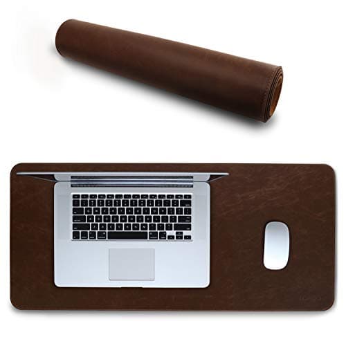 LONDO Leather Mousepad - Extended Desk Mat - Smooth Surface & Non-Slip Base