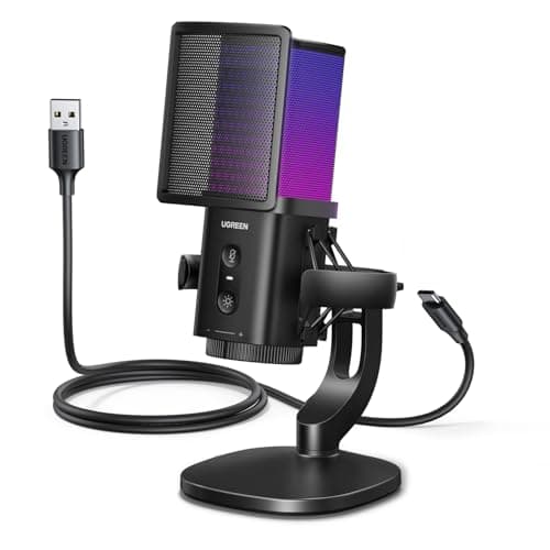 UGREEN USB Gaming Microphone, 96kHz/24bit, DSP Noise-Reduction, Real-Time