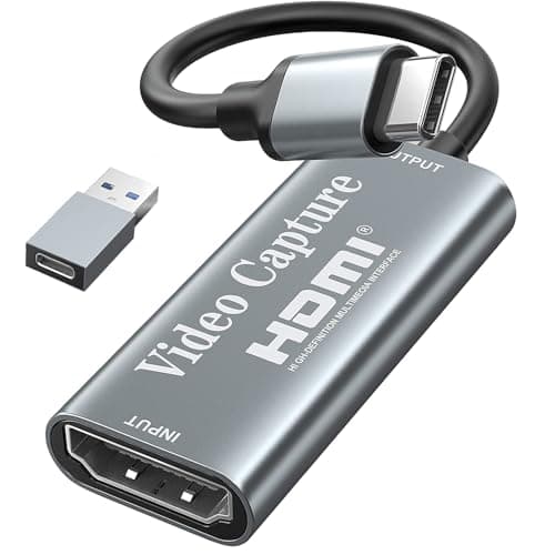 Video Capture Card,HDMI to USB C Capture Card, 1080p Type C Capture Card, HDMI Video Game Capture for Editing Video/Games/Streaming/Online Teaching