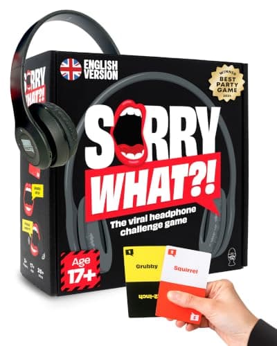 Sorry What - Award Winning Headphone Challenge Party Game for Adults 17+