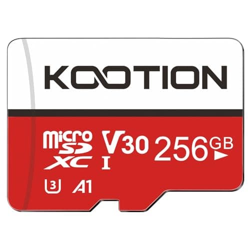 KOOTION 256GB Micro SD Card with UHS-I, U3, V30, A1, high Speed 90mb per Second TF Card 4K Recording Memory Card with Adapter
