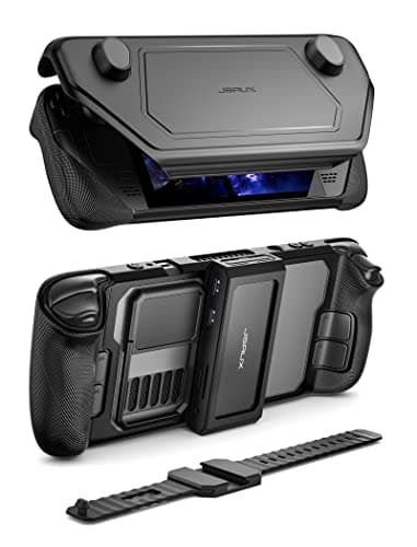 JSAUX ModCase for Steam Deck, with 11-in-1 Docking Station PC0104 Modular Case Steam Deck OLED Include Back Case, Face Cover, Docking Station, Metal Bracket and Strap - Hub Set