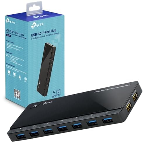 TP-Link UH720 7-Port USB 3.0 Hub, Docking Station, 2 Fast Charging Ports