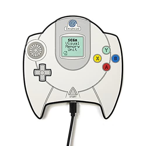 Numskull Official SEGA Dreamcast Controller Wireless Charger Pad - 10W Fast Qi Charger for all Qi Wireless devices