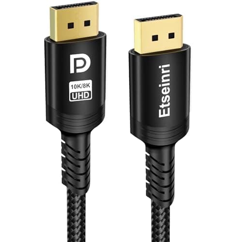 Etseinri VESA Certified DisplayPort Cable 4K 8K 16K 1.4 DP to DP Cord 2M