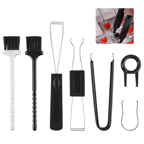 SOLVIO Keycap Puller and Keyboard Cleaner Kit, Stainless Steel Keyboard Key Remover with Cleaning Brush, Custom Keycaps Tool Set for Mechanical Keyboard Maintenance