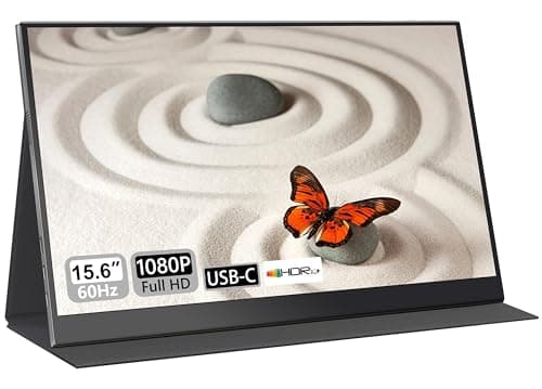 UFYQL Portable Monitor 15.6 Inch FHD 1080P IPS USB-C HDMI Second Screen