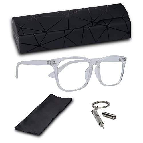 Ziffs Vision® Clear Blue Light Blocking Glasses - Gaming Glasses - Premium Magnetic case & Accessories - Clear Blue Light Glasses Women & Men - British Brand