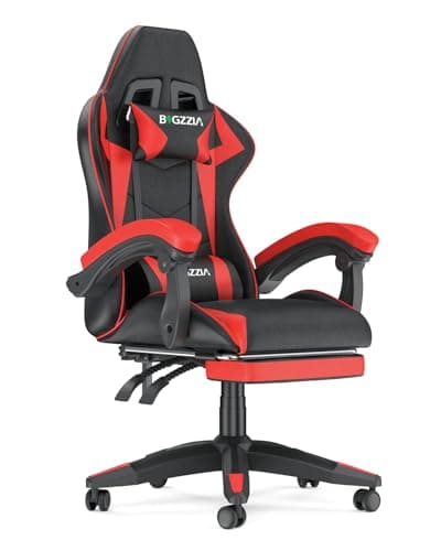 Racingreat Ergonomic Gaming Chair with Footrest for Adults(Red)